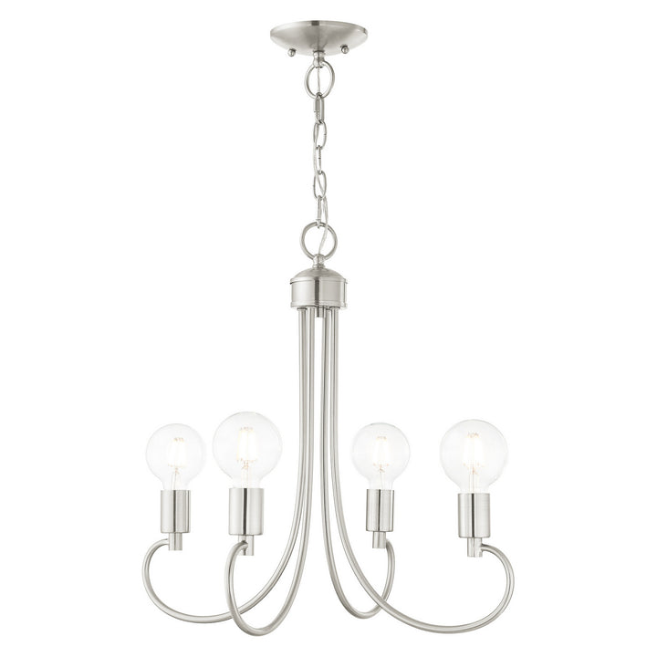 Livex Bari 42924-91 Chandelier Light - Brushed Nickel