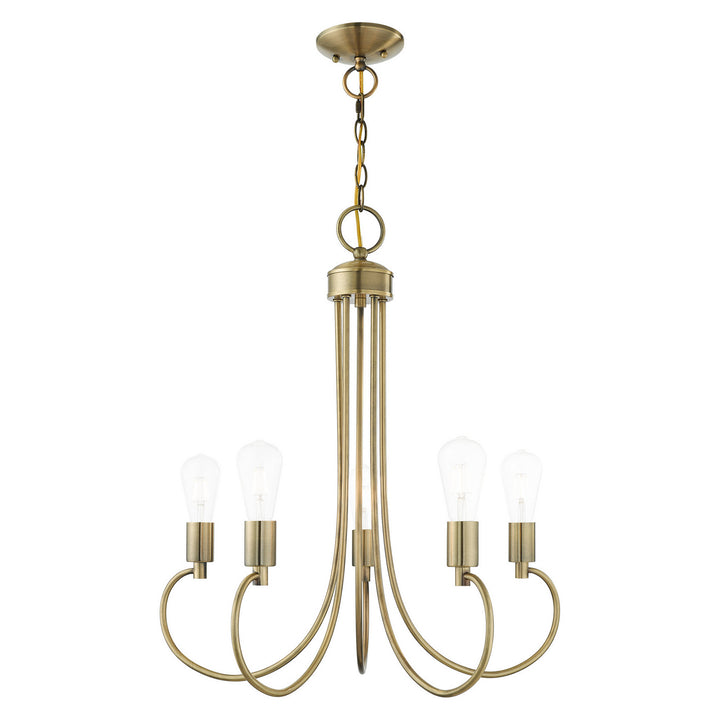 Livex Bari 42925-01 Chandelier Light - Antique Brass