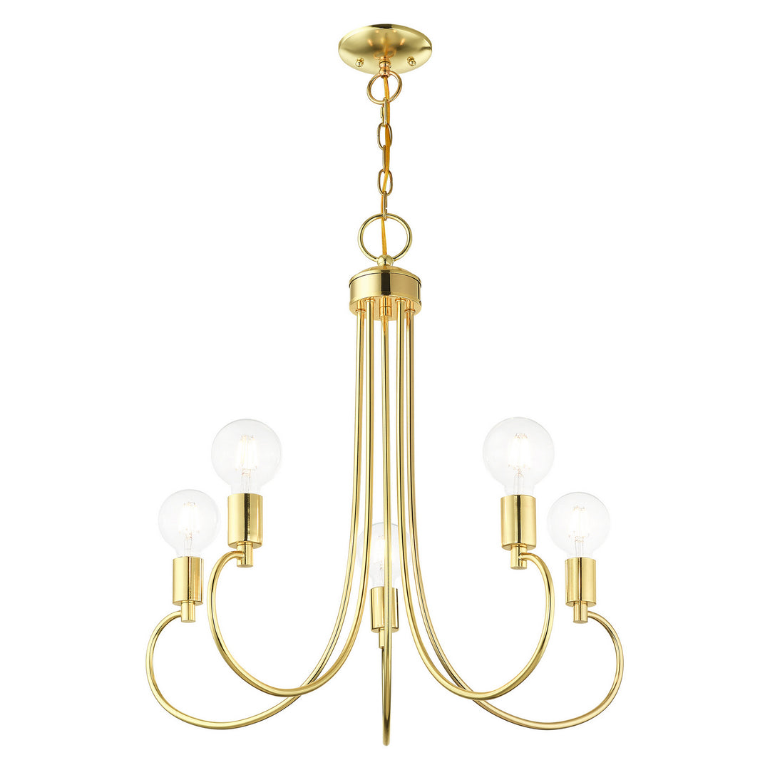 Livex Bari 42925-02 Chandelier Light - Polished Brass