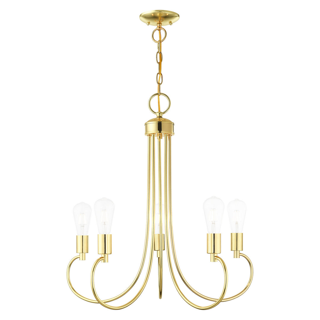 Livex Bari 42925-02 Chandelier Light - Polished Brass