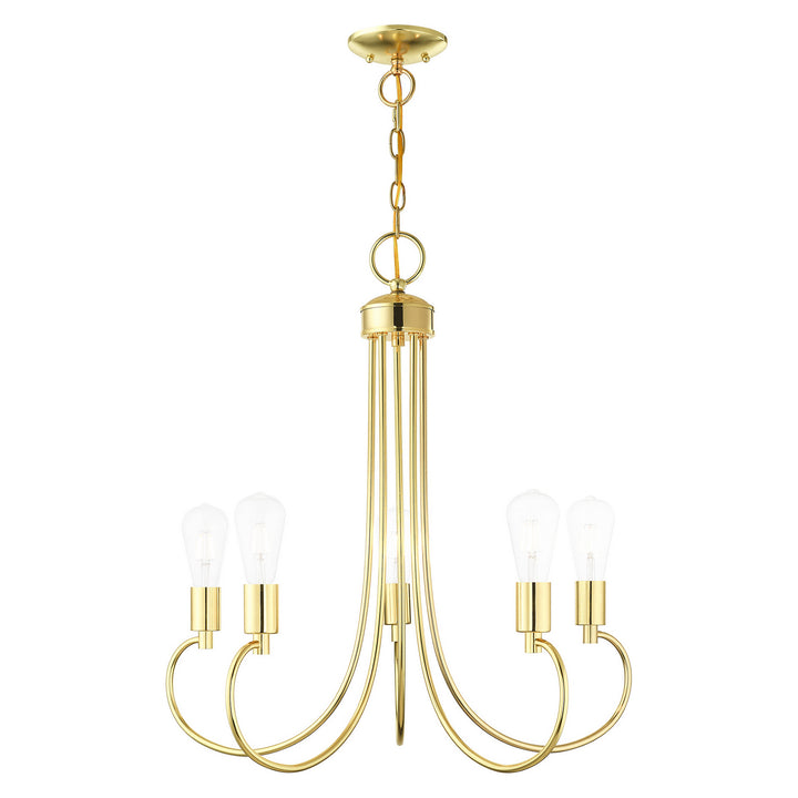 Livex Bari 42925-02 Chandelier Light - Polished Brass