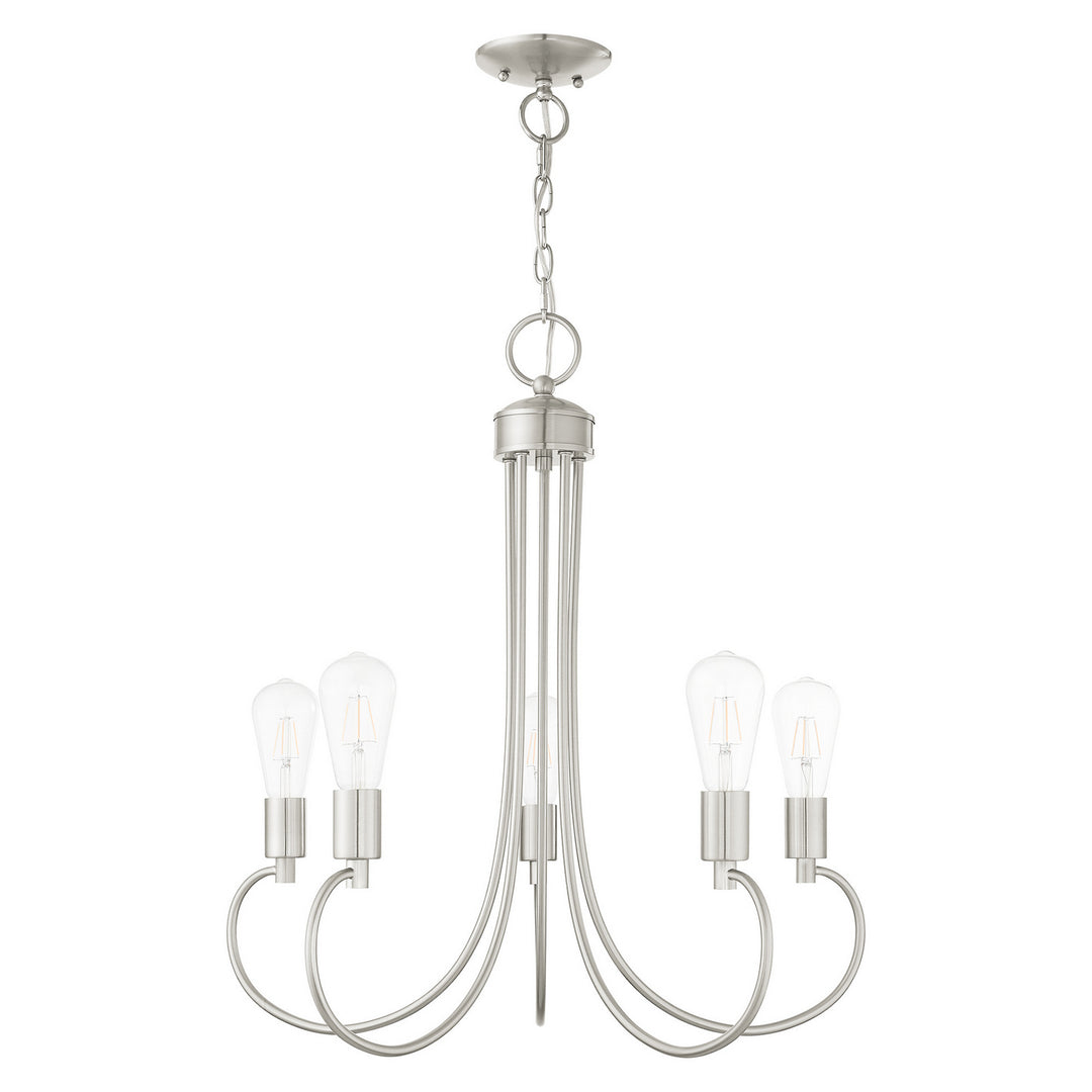 Livex Bari 42925-91 Chandelier Light - Brushed Nickel