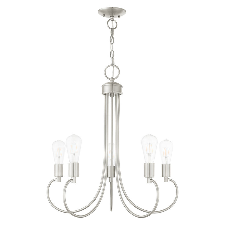 Livex Bari 42925-91 Chandelier Light - Brushed Nickel