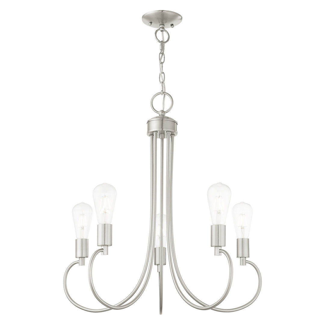 Livex Bari 42925-91 Chandelier Light - Brushed Nickel