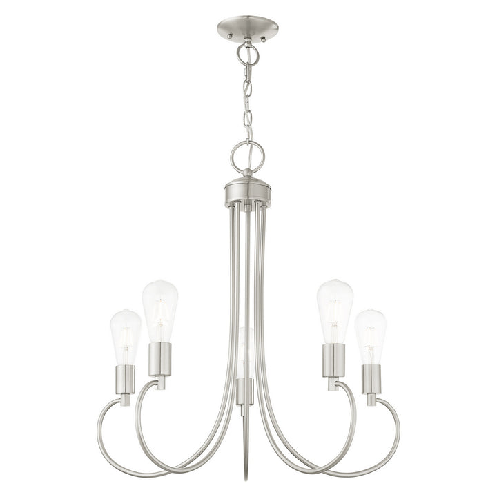 Livex Bari 42925-91 Chandelier Light - Brushed Nickel