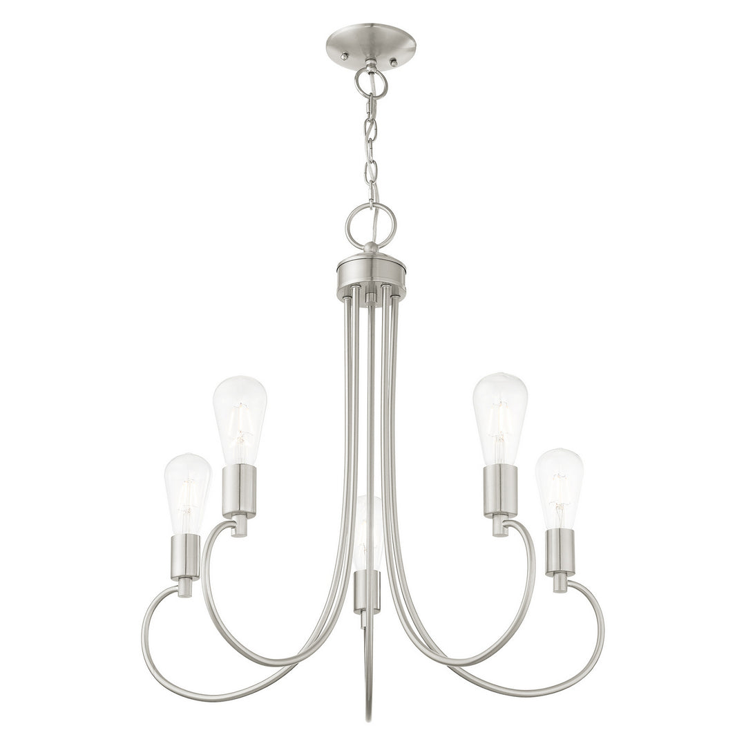 Livex Bari 42925-91 Chandelier Light - Brushed Nickel