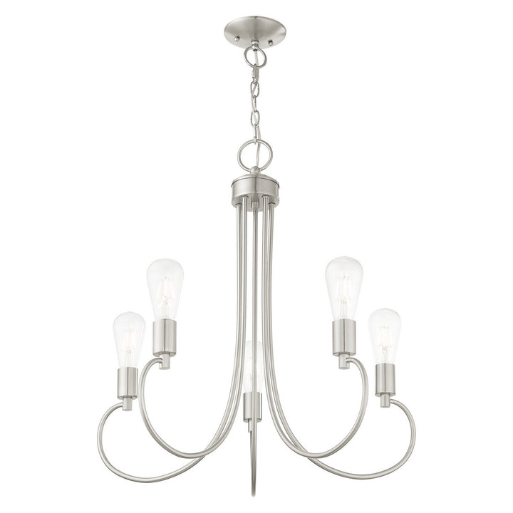 Livex Bari 42925-91 Chandelier Light - Brushed Nickel