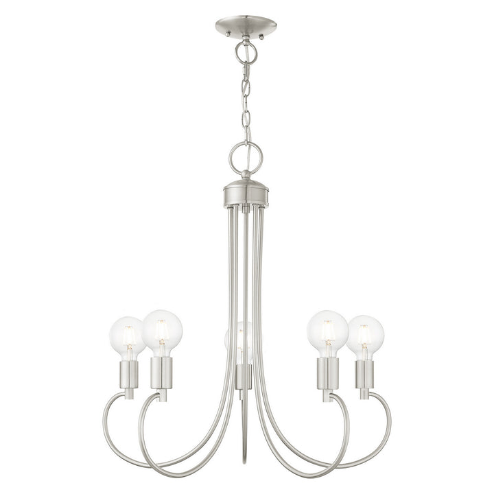 Livex Bari 42925-91 Chandelier Light - Brushed Nickel