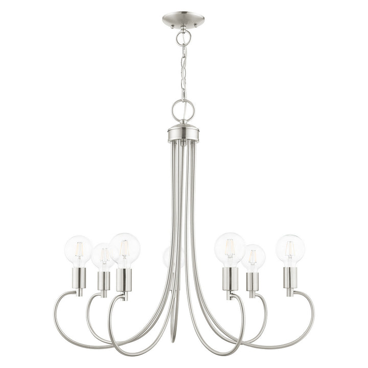 Livex Bari 42927-91 Chandelier Light - Brushed Nickel