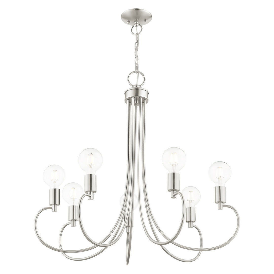 Livex Bari 42927-91 Chandelier Light - Brushed Nickel