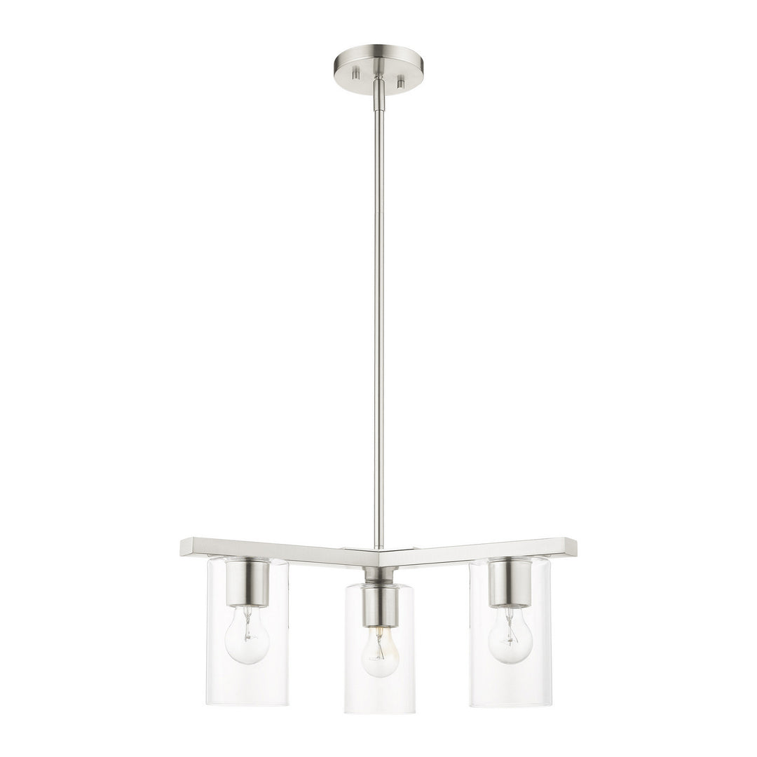 Livex Zurich 45473-91 Chandelier Light - Brushed Nickel
