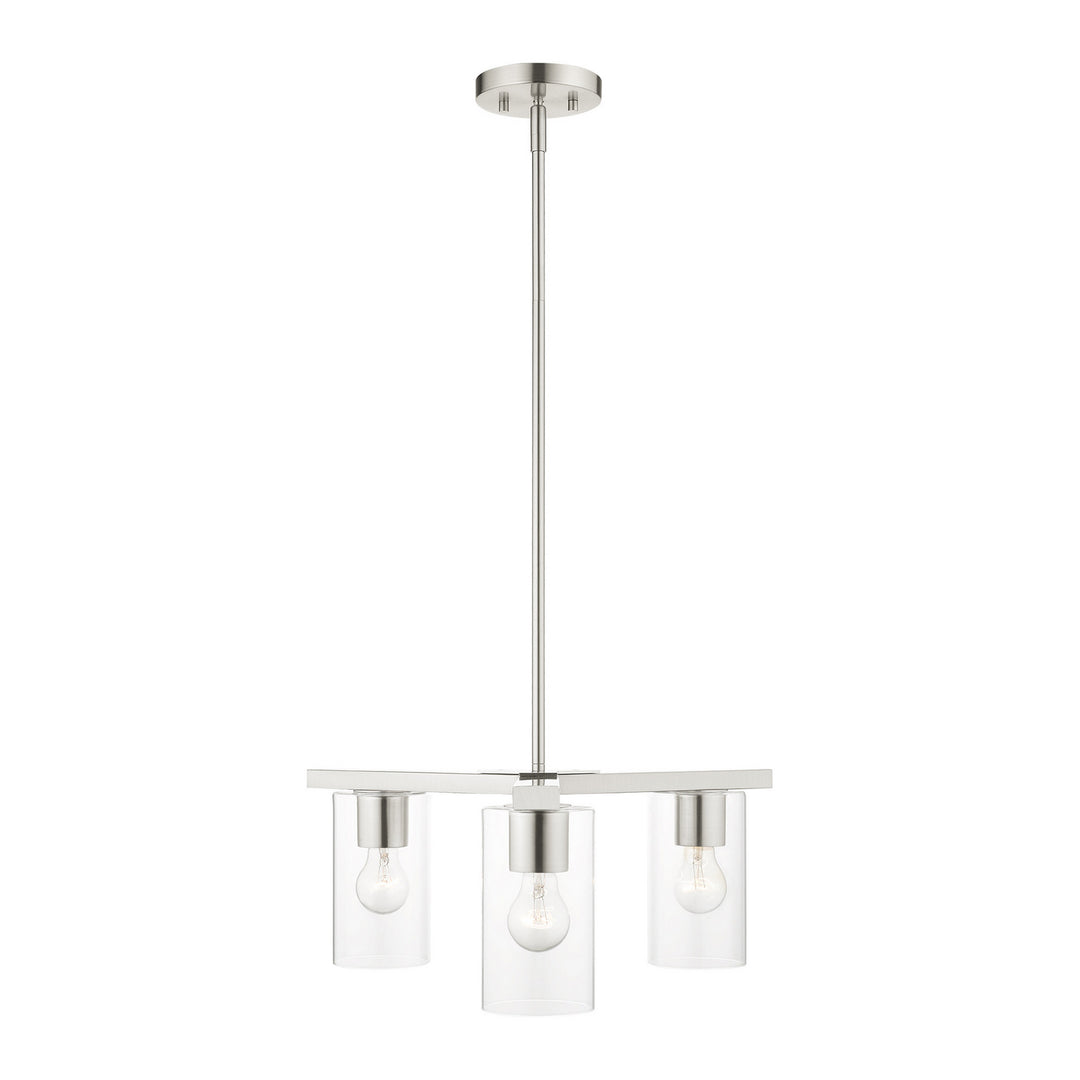 Livex Zurich 45473-91 Chandelier Light - Brushed Nickel