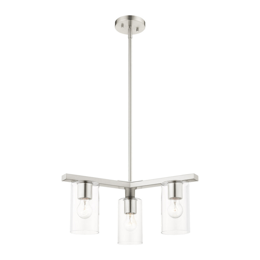 Livex Zurich 45473-91 Chandelier Light - Brushed Nickel