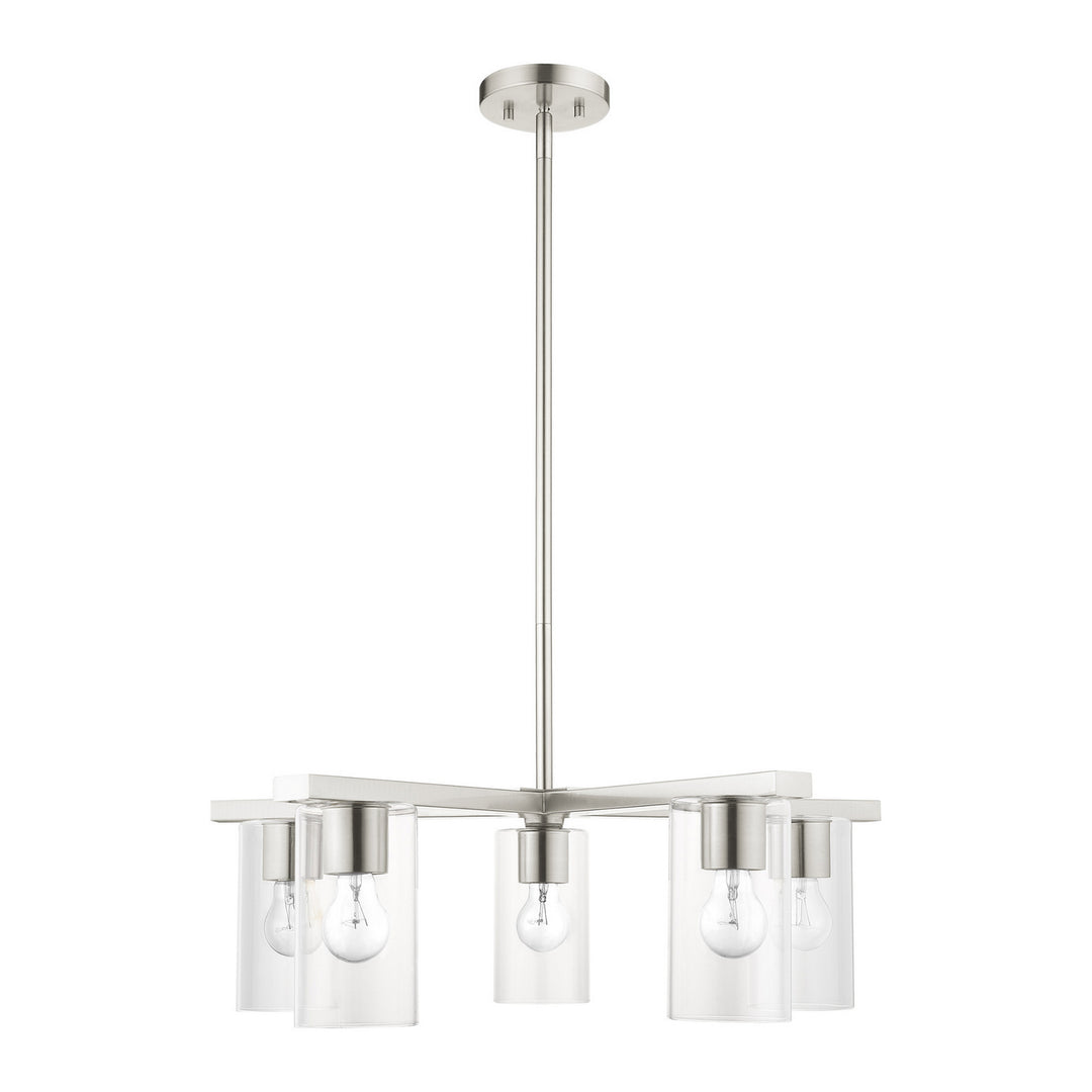 Livex Zurich 45475-91 Chandelier Light - Brushed Nickel