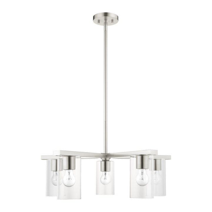 Livex Zurich 45475-91 Chandelier Light - Brushed Nickel