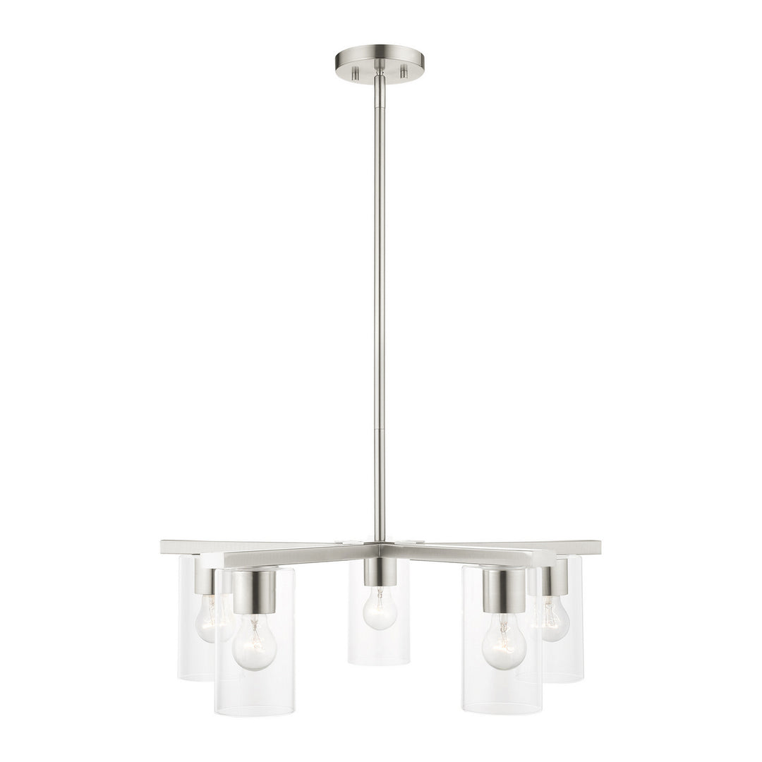 Livex Zurich 45475-91 Chandelier Light - Brushed Nickel