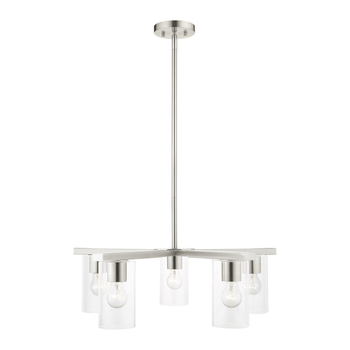 Livex Zurich 45475-91 Chandelier Light - Brushed Nickel