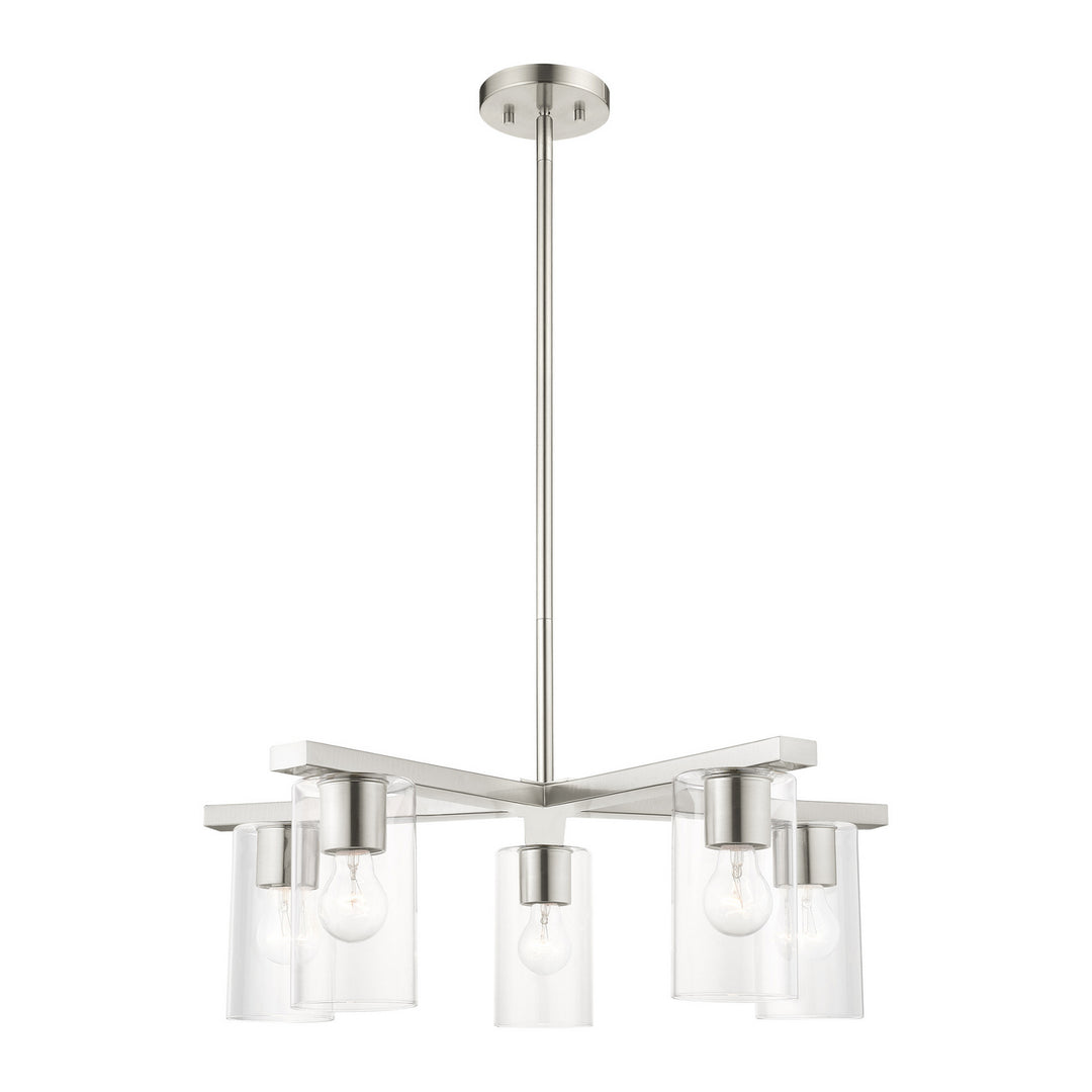Livex Zurich 45475-91 Chandelier Light - Brushed Nickel