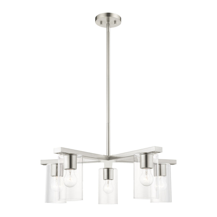 Livex Zurich 45475-91 Chandelier Light - Brushed Nickel
