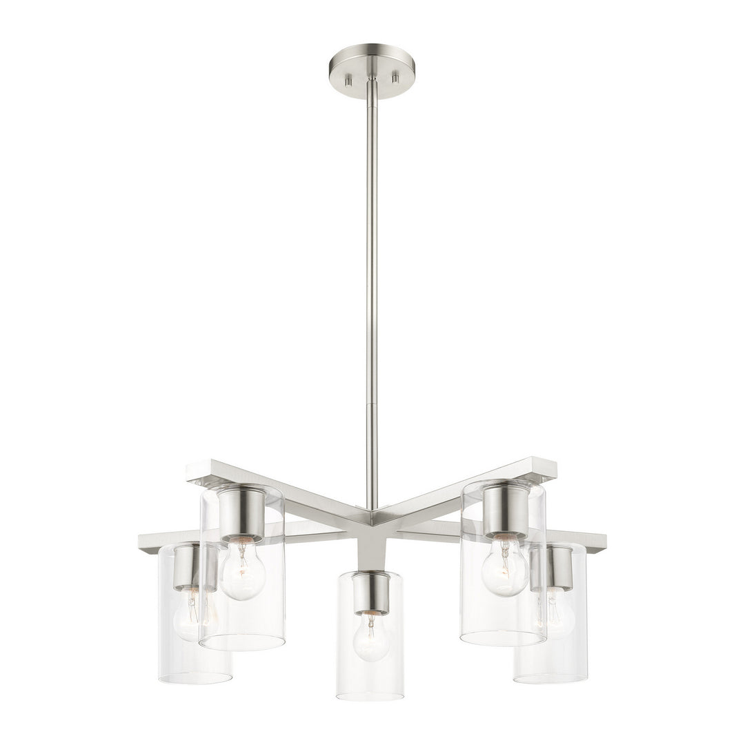 Livex Zurich 45475-91 Chandelier Light - Brushed Nickel