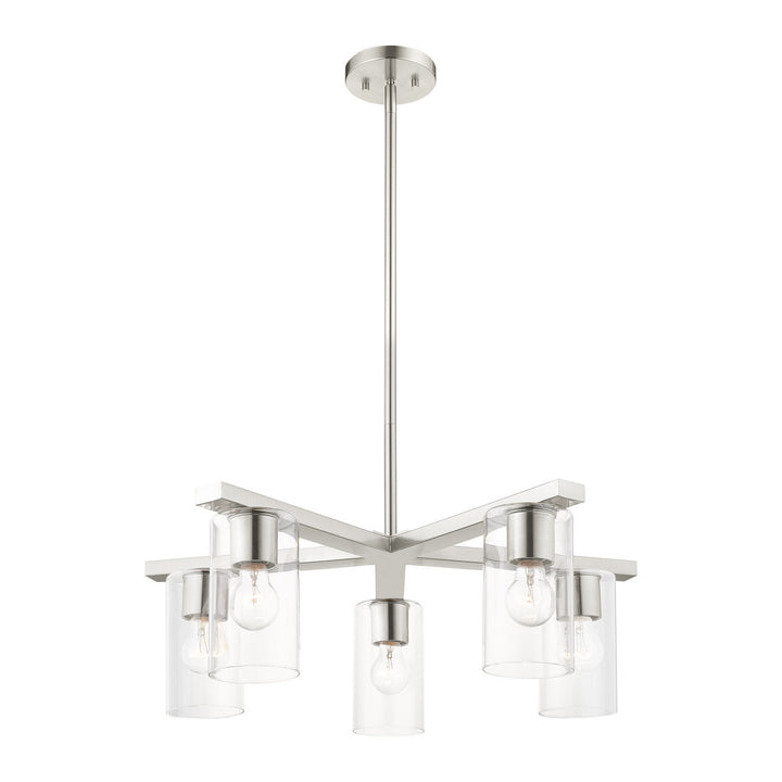Livex Zurich 45475-91 Chandelier Light - Brushed Nickel