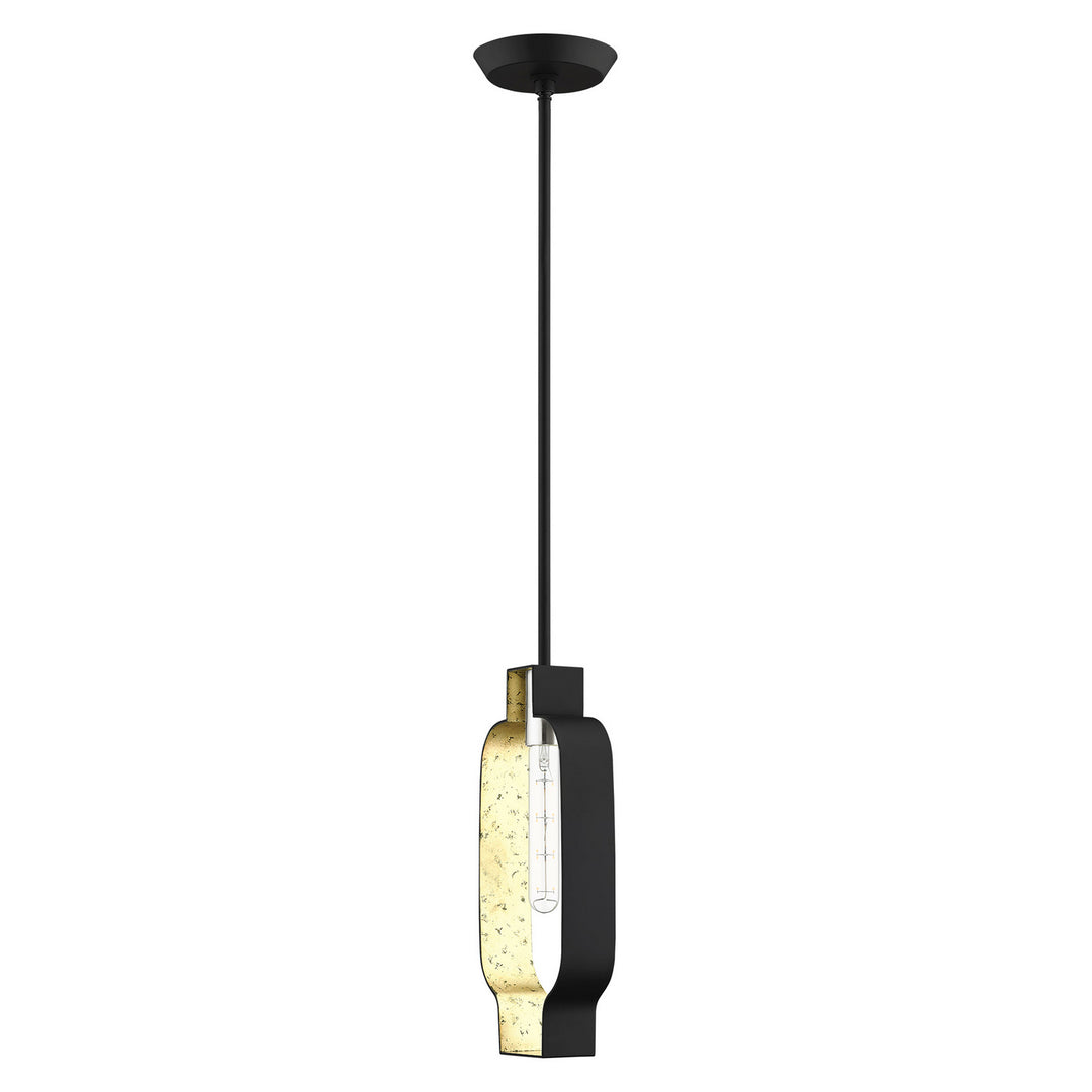 Livex Meadowbrook 45512-04 Pendant Light - Black w/ Brushed Nickels