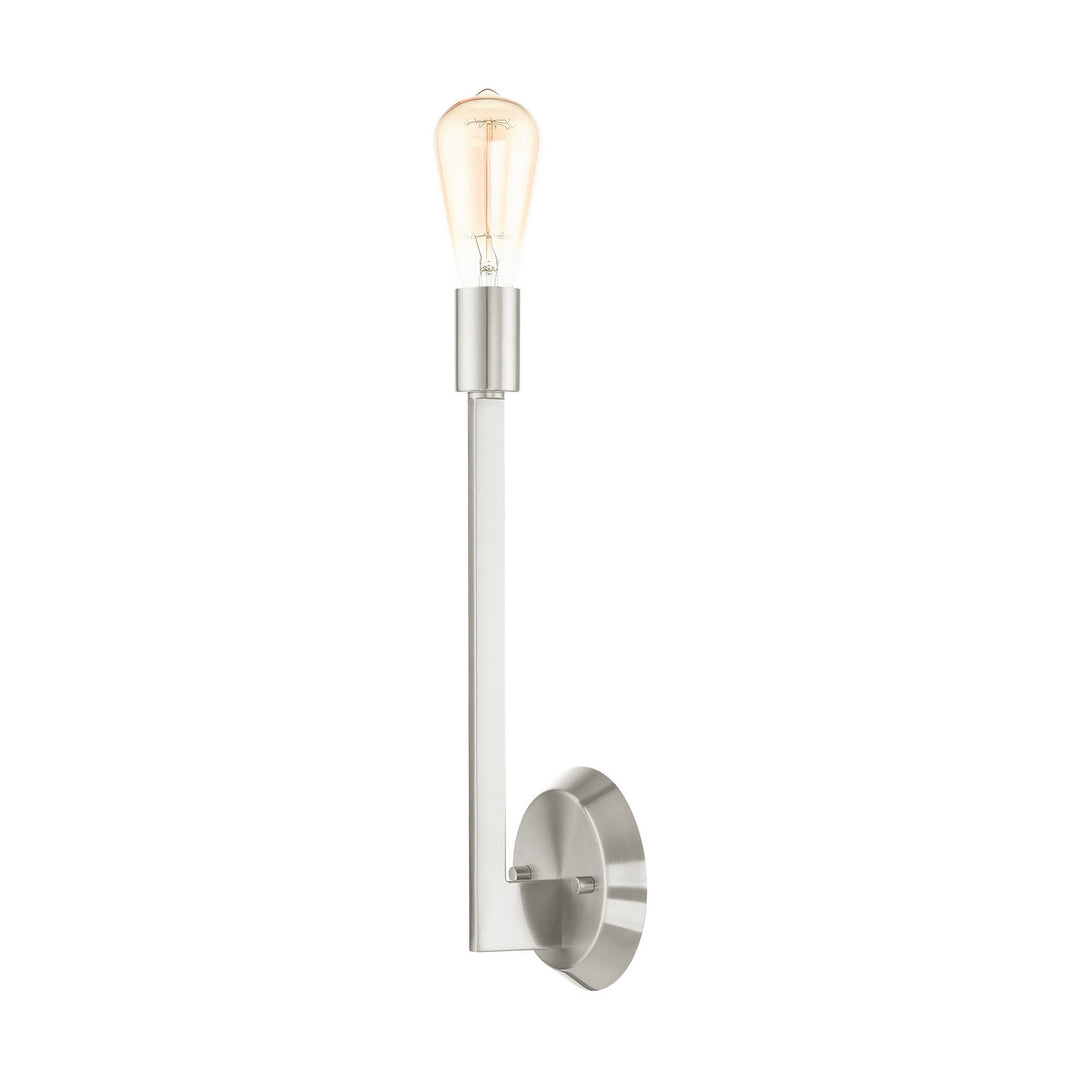Livex Prague 45839-91 Wall Sconce Light - Brushed Nickel