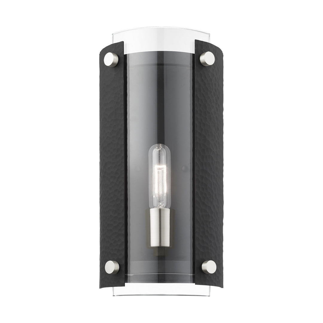 Livex Barcelona 45990-04 Wall Sconce Light - Black w/ Brushed Nickels