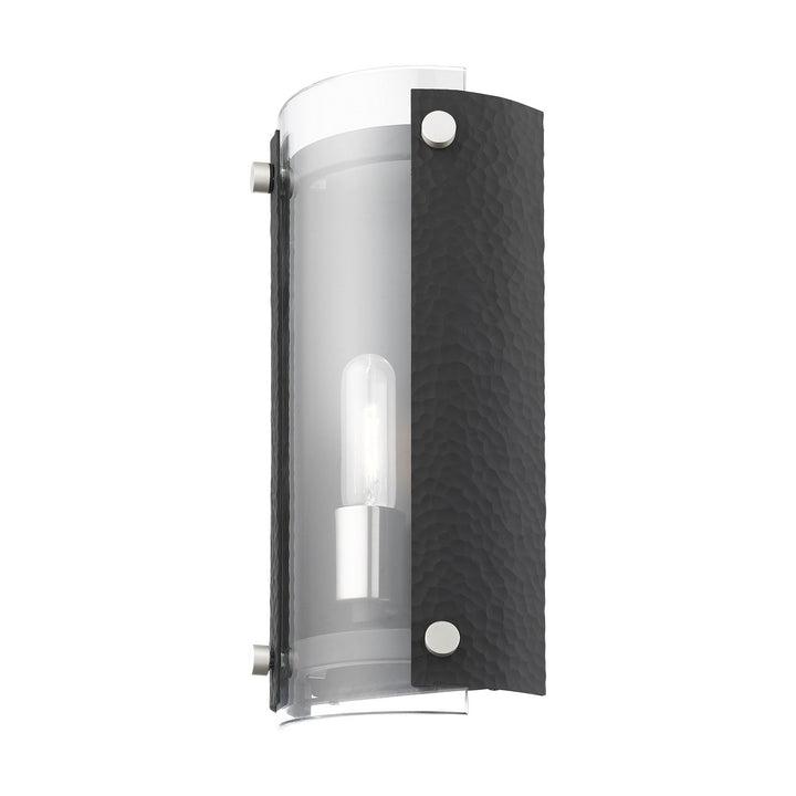 Livex Barcelona 45990-04 Wall Sconce Light - Black w/ Brushed Nickels