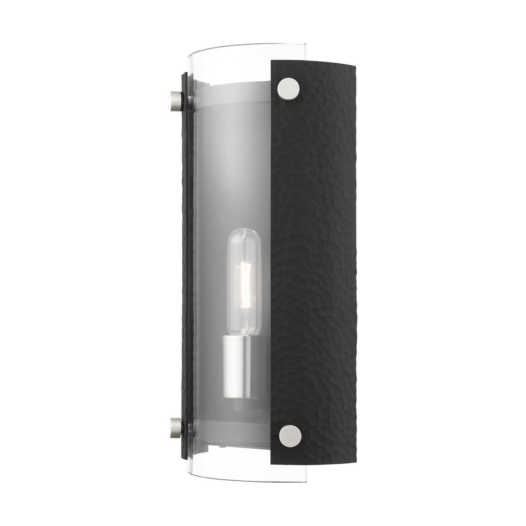 Livex Barcelona 45990-04 Wall Sconce Light - Black w/ Brushed Nickels