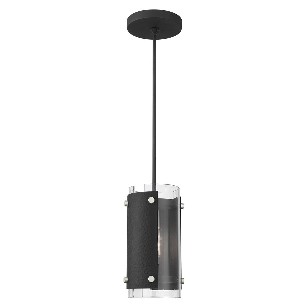 Livex Barcelona 45991-04 Pendant Light - Black w/ Brushed Nickels