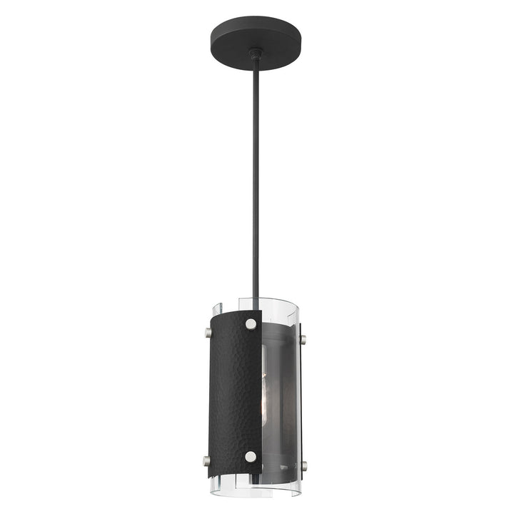 Livex Barcelona 45991-04 Pendant Light - Black w/ Brushed Nickels