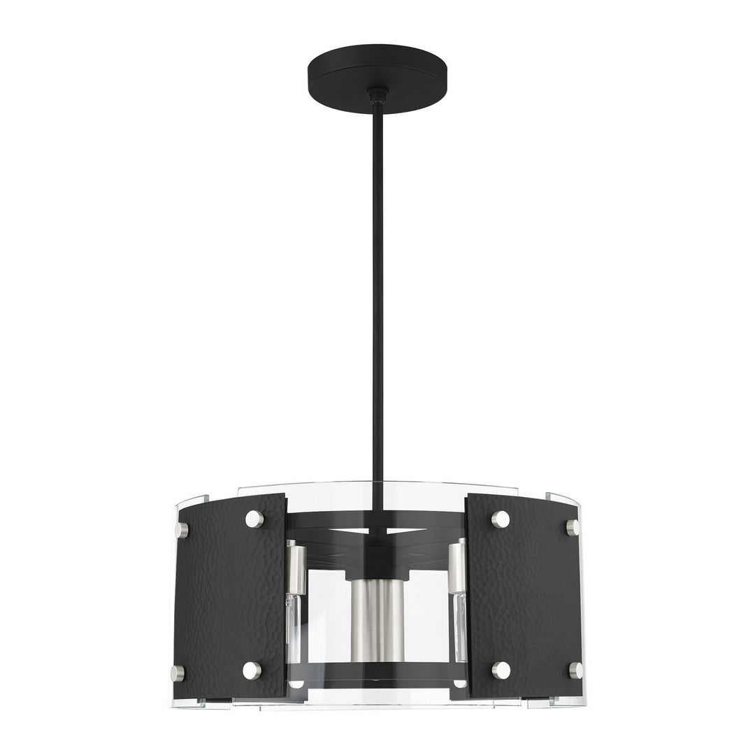 Livex Barcelona 45994-04 Chandelier Light - Black w/ Brushed Nickels