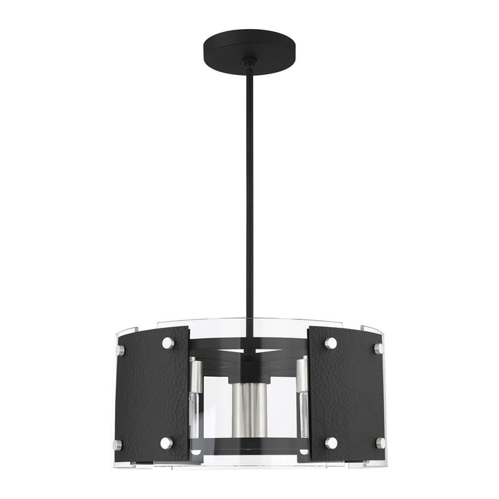 Livex Barcelona 45994-04 Chandelier Light - Black w/ Brushed Nickels