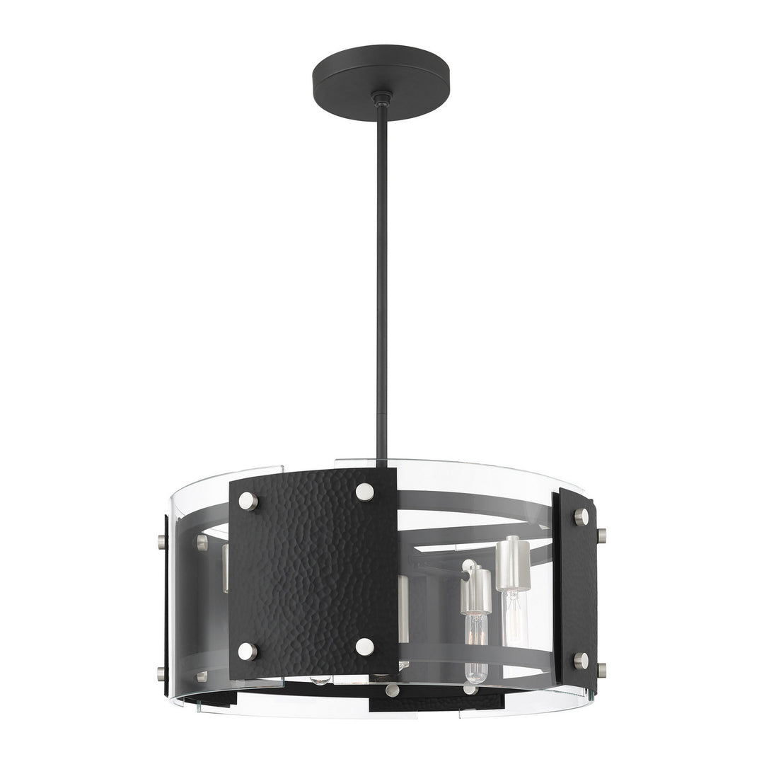 Livex Barcelona 45994-04 Chandelier Light - Black w/ Brushed Nickels
