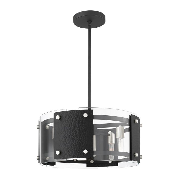 Livex Barcelona 45994-04 Chandelier Light - Black w/ Brushed Nickels