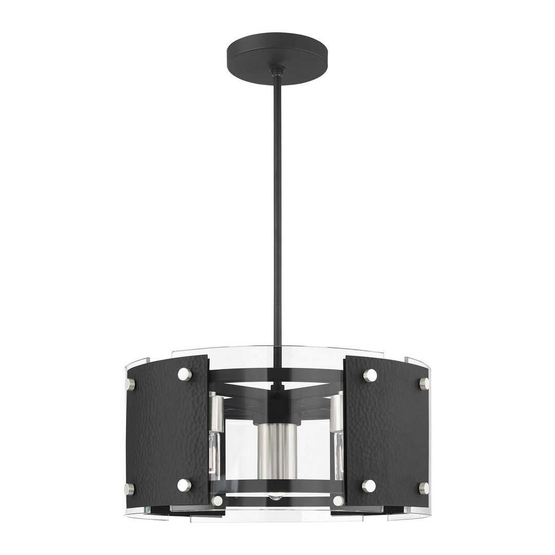 Livex Barcelona 45994-04 Chandelier Light - Black w/ Brushed Nickels