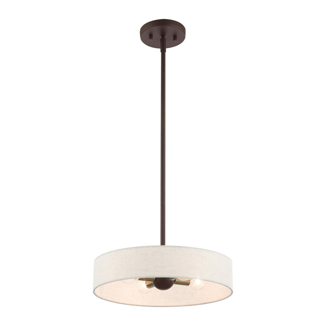 Livex Venlo 46033-07 Pendant Light - Bronze w/ Antique Brasss