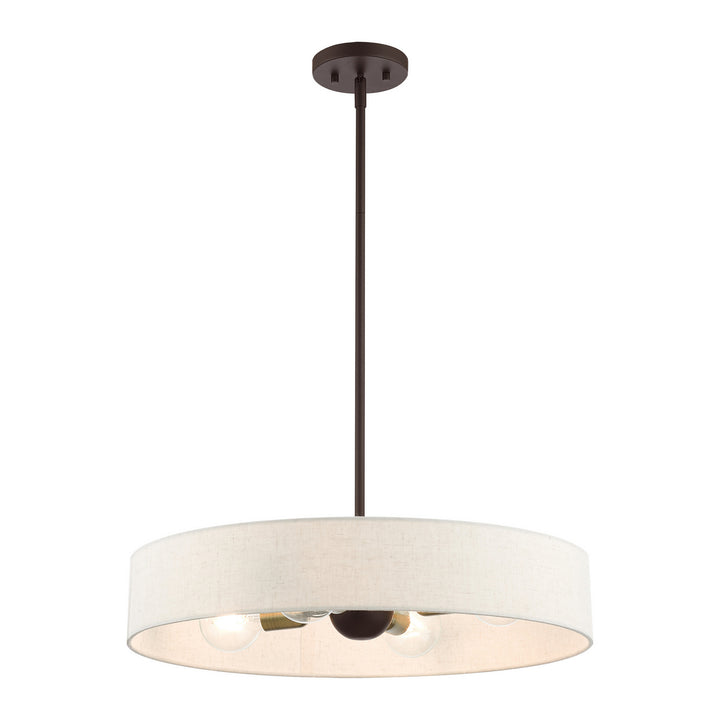 Livex Venlo 46034-07 Pendant Light - Bronze w/ Antique Brasss