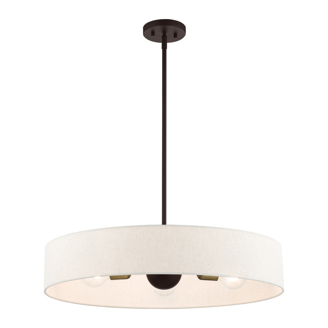Livex Venlo 46035-07 Pendant Light - Bronze w/ Antique Brasss
