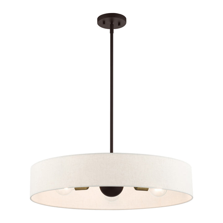 Livex Venlo 46035-07 Pendant Light - Bronze w/ Antique Brasss