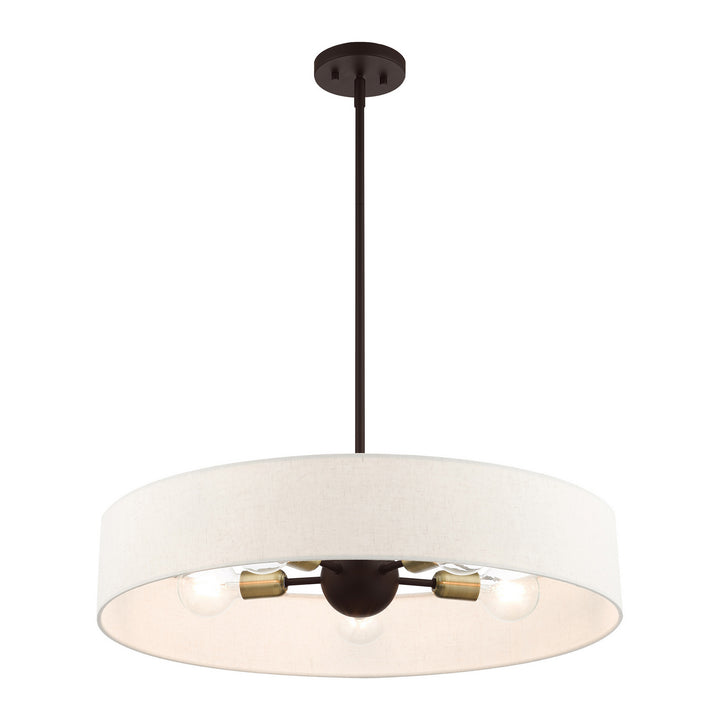 Livex Venlo 46035-07 Pendant Light - Bronze w/ Antique Brasss