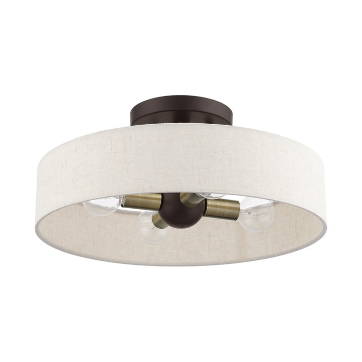 Livex Venlo 46037-07 Ceiling Light - Bronze w/ Antique Brasss