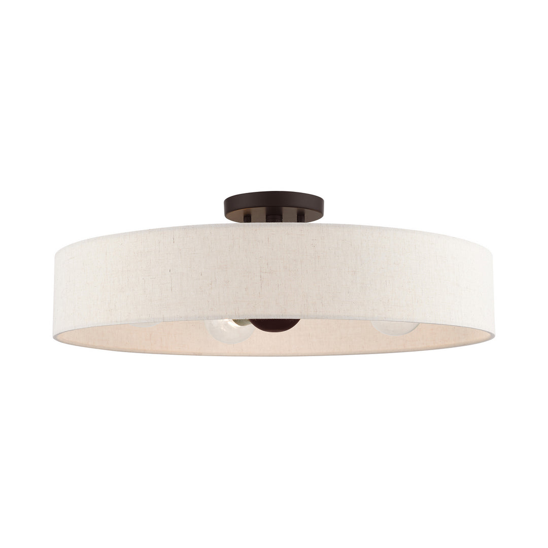 Livex Venlo 46038-07 Ceiling Light - Bronze w/ Antique Brasss