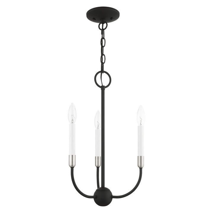 Livex Clairmont 46063-04 Chandelier Light - Black with Brushed Nickel Accents