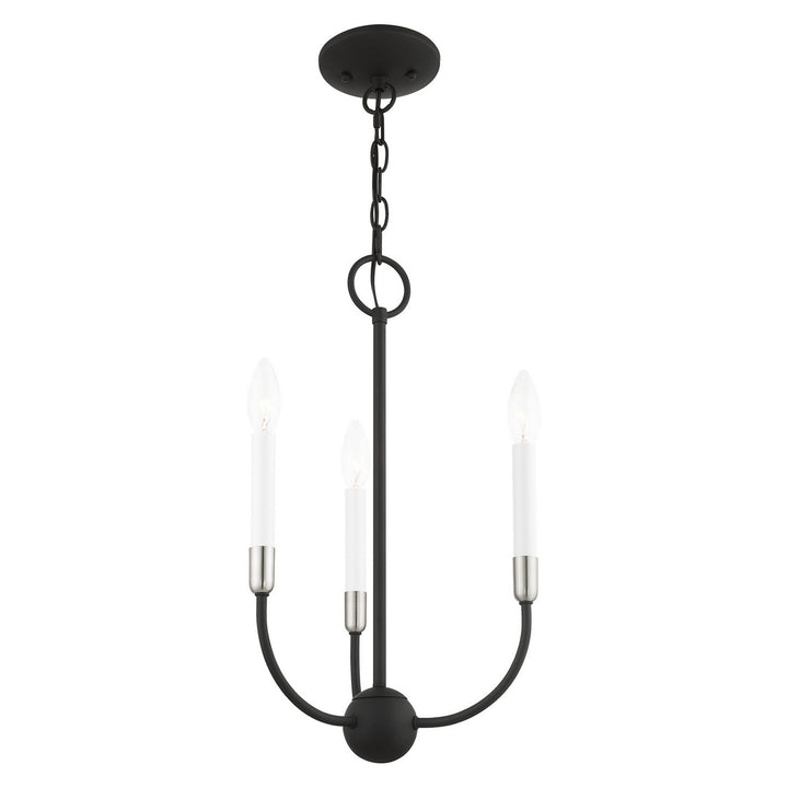 Livex Clairmont 46063-04 Chandelier Light - Black with Brushed Nickel Accents