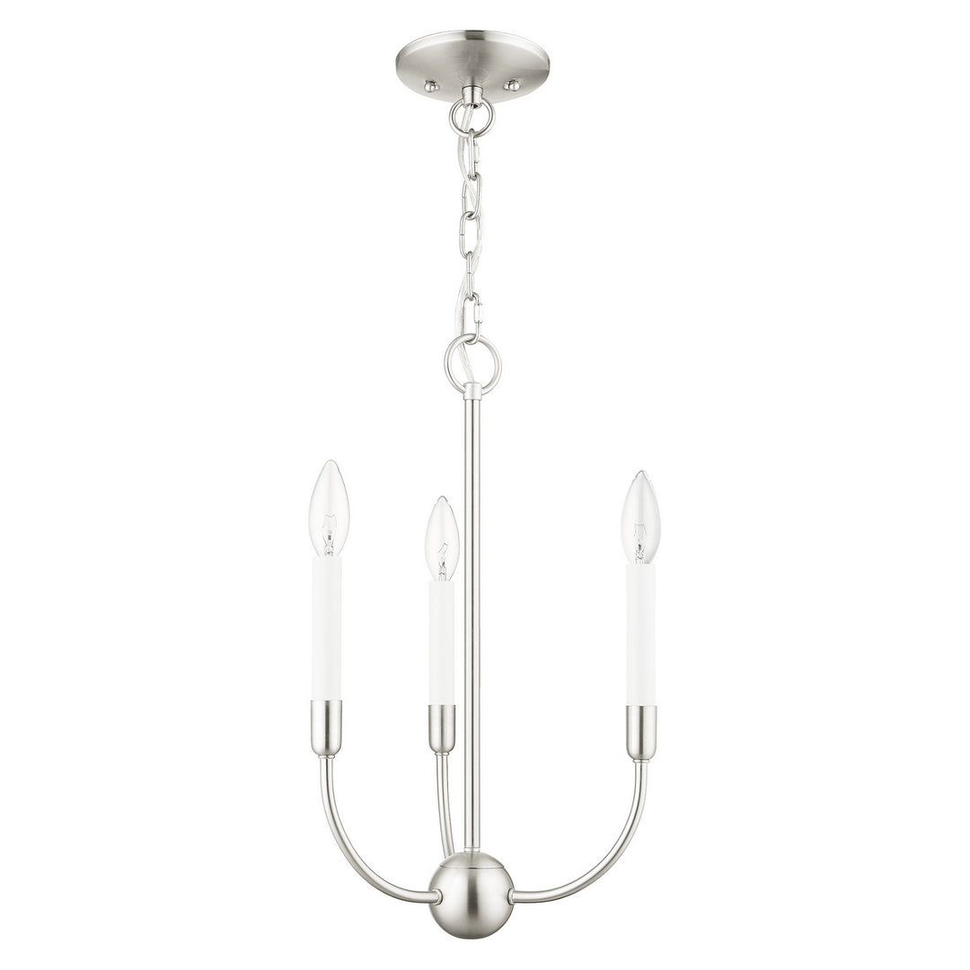 Livex Clairmont 46063-91 Chandelier Light - Brushed Nickel