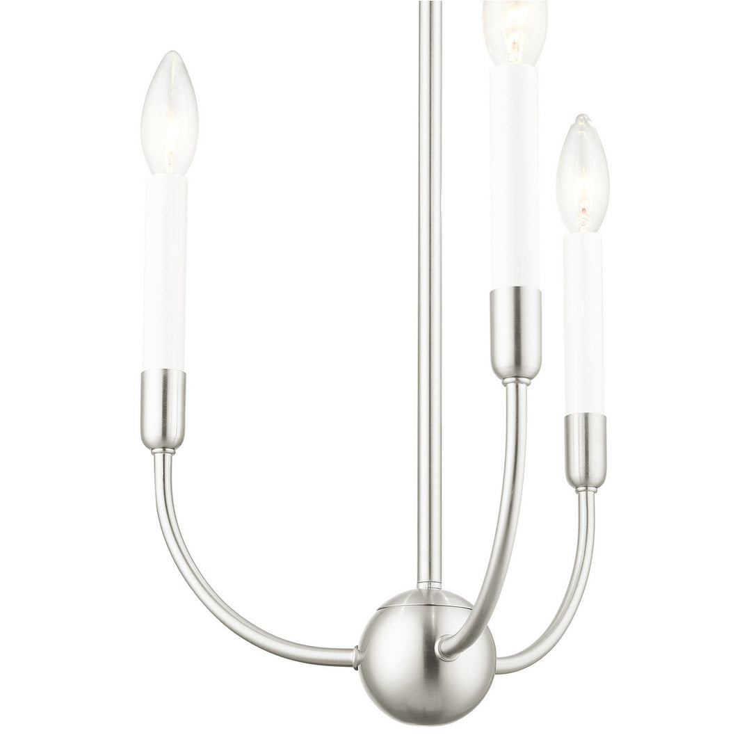 Livex Clairmont 46063-91 Chandelier Light - Brushed Nickel