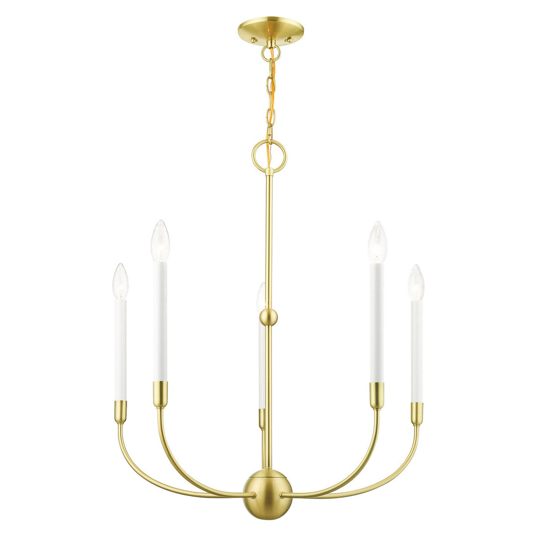 Livex Clairmont 46065-12 Chandelier Light - Satin Brass