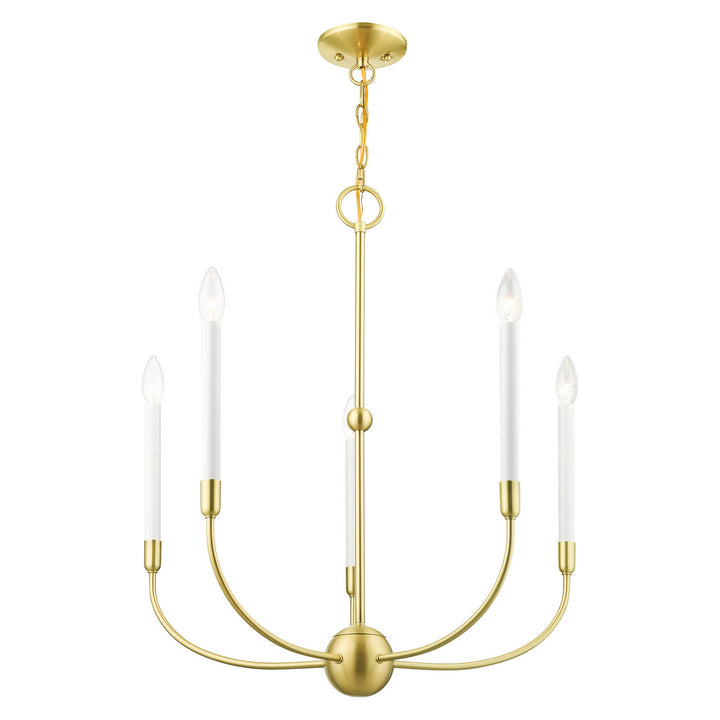 Livex Clairmont 46065-12 Chandelier Light - Satin Brass